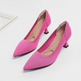 thumbnail image 5 of Xiaoxatg Stylish Women's Fashion Pointed Toe Knit Mesh High Heel Dress Shoes for Daily Casual and 7.5 Hot Pink, 5 of 6