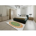 thumbnail image 4 of Ahgly Company Indoor Square Patterned Light Jade Green Novelty Area Rugs, 7' Square, 4 of 6