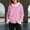#019-Pink, variant on Ounisa Womens Tops Autumn Winter Pullover Sweater Loose Casual Long Sleeved Round Neck Dandelion Pattern Shacket Blouse