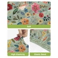 thumbnail image 4 of Sage Green Floral Bar Stool Covers Set of 2, Spring Flowers Leaves Farmhouse Stretch Washable Bar Chair Covers with Backs, Removable Pub Counter Height Chair Cover for Kitchen Dining Room Cafe, 4 of 7