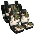 thumbnail image 5 of Jeiento Xmas Car Seat Covers Full Set for Women Men Stretchy Auto Bucket Seat Cover Christmas Tree Back Seat Cover Snowman Car Seat Protector Accessory Fit for Most Vehicles, 5 of 7