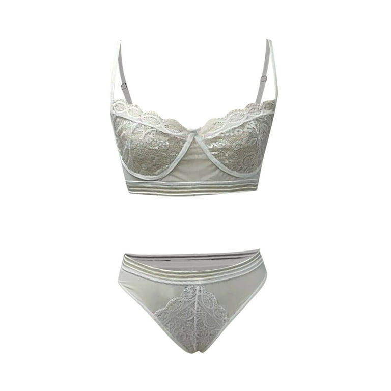 Feytuo Sexy Lingerie Set for Women Push up, 2019 Fine Eyelash Lace