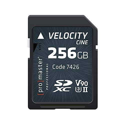 Promaster Promaster Sdxc 256Gb Velocity Cine Memory Card Uhs-Ii Speed Class 3, U3 V90 Video Flash_Memory
