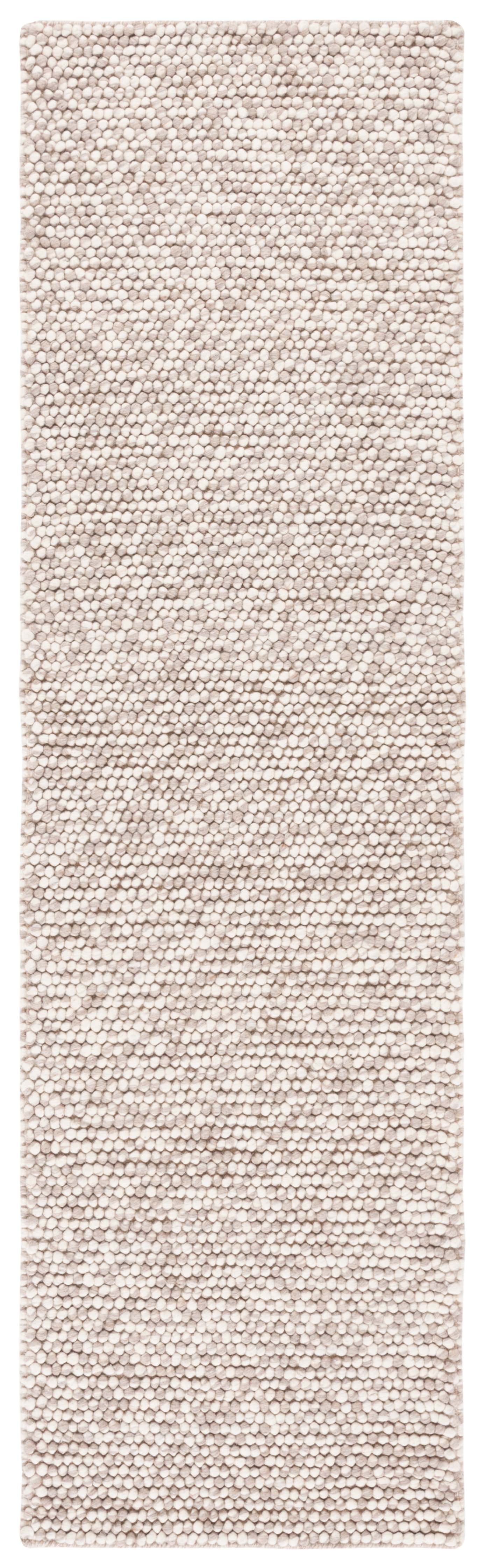SAFAVIEH Natura Feride Geometric Runner Rug, Beige, 2'3" x 20' - Scandinavian Design, Beige, Handmade Wool Blend, Ideal for Living Room, Bedroom, Dining Space, Entryway, Hallway, Kitchen