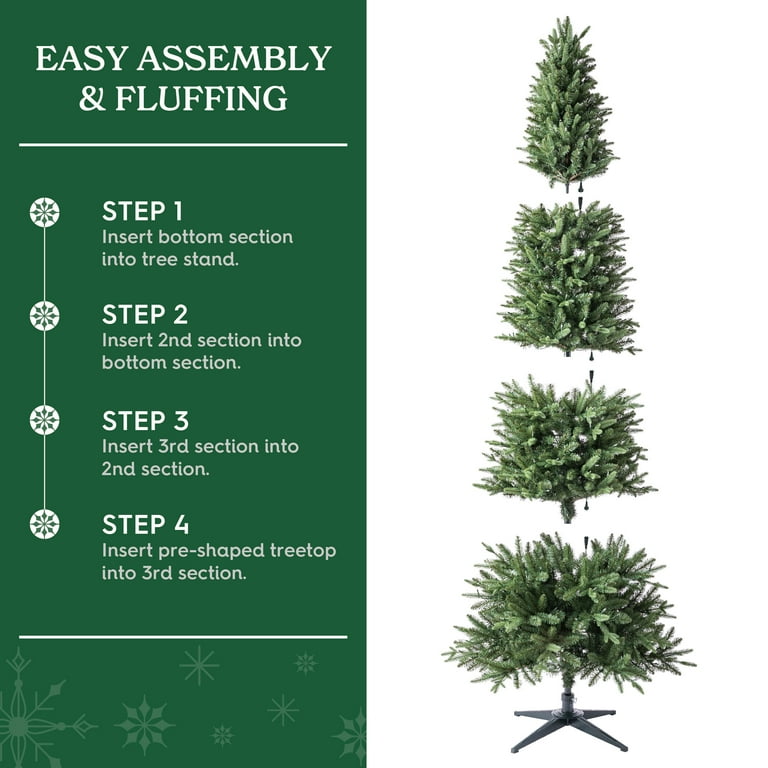 9' Pre-Lit Sanford Pencil Fir Green Artificial Christmas Tree with