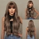 thumbnail image 2 of HAIRCUBE Brown Mixed Blonde Synthetic Wigs with Bang Long Natural Wavy Hair Wig for Women Daily Cosplay Use Heat Resistant qym unisex, 2 of 2