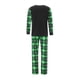 thumbnail image 4 of Pijamas familiares navideños a juego, camiseta de manga larga con estampado de dinosaurios de dibujos animados y pantalones a cuadros. Ropa de dormir y estar por casa., 4 of 10