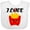 AA-White, variant on Inktastic Fry Lover I Love French Fries Boys or Girls Baby Bib