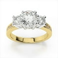 thumbnail image 6 of 3.40 Ct Brilliant Round Cut Diamond Bridal Rings Solid 18K Yellow Gold Size 3.5, 6 of 6