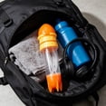 thumbnail image 4 of Portable Water Bottle Adapter with Straw Lid, 2 in 1 Reusable Bottle Converter for Travel, Food-Grade Plastic, Blue/Orange, 1 Pack, 4 of 6