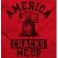 thumbnail image 2 of America Cracks Me Up Liberty Bell USA Unisex Plus Fleece Graphic Sweatshirt Brisco Brands 2X, 2 of 6