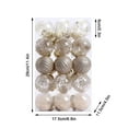 thumbnail image 2 of 30ct Christmas Ball Ornaments-60mm/2.36" Shatterproof Clear Plastic Xmas Balls Baubles Set with Stuffed Delicate Sparkling, Hanging Christmas Tree Decorations, 2 of 3