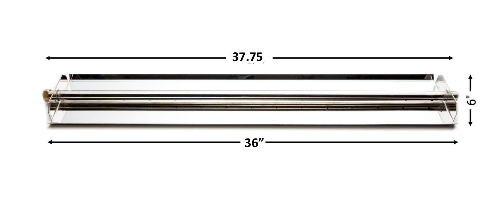 36" Stainless Steel Linear Gas Burner with Connection Kit for NG Natural Gas Fireplace Fire Pit