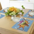 thumbnail image 4 of Ambesonne Ice Cream Place Mats Set of 4, Retro Cone Dots, Standard Size, Multicolor, 4 of 6