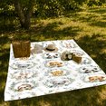 thumbnail image 7 of YShenghong Assorted Animals Peeking Through Soft Green Leafy Wreaths Printed Flannel Blanket, 7 of 7