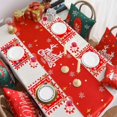 thumbnail image 4 of Placemats navideños de 8 piezas, juego de manteles de mesa y posavasos de bebida, conjunto de posavasos navideños de 8 piezas, conjunto de mesa de comedor lavable de $8 piezas Afortunado Sencillez, 4 of 5
