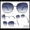thumbnail image 2 of Womens Rimless Butterfly Metal Chain Jewel Arm Fashion Sunglasses Silver Black - Smoke, 2 of 8