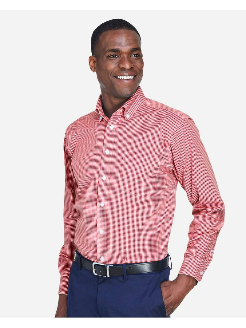 mens red check dress shirt Red Check Cotton Men's Shirt Peyman Umay