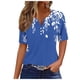 thumbnail image 1 of Camisetas Casuales de Mujer con Cuello en V Camiseta de Color Sólido, Manga Corta Casual Top para el Uso Diario, 1 of 4