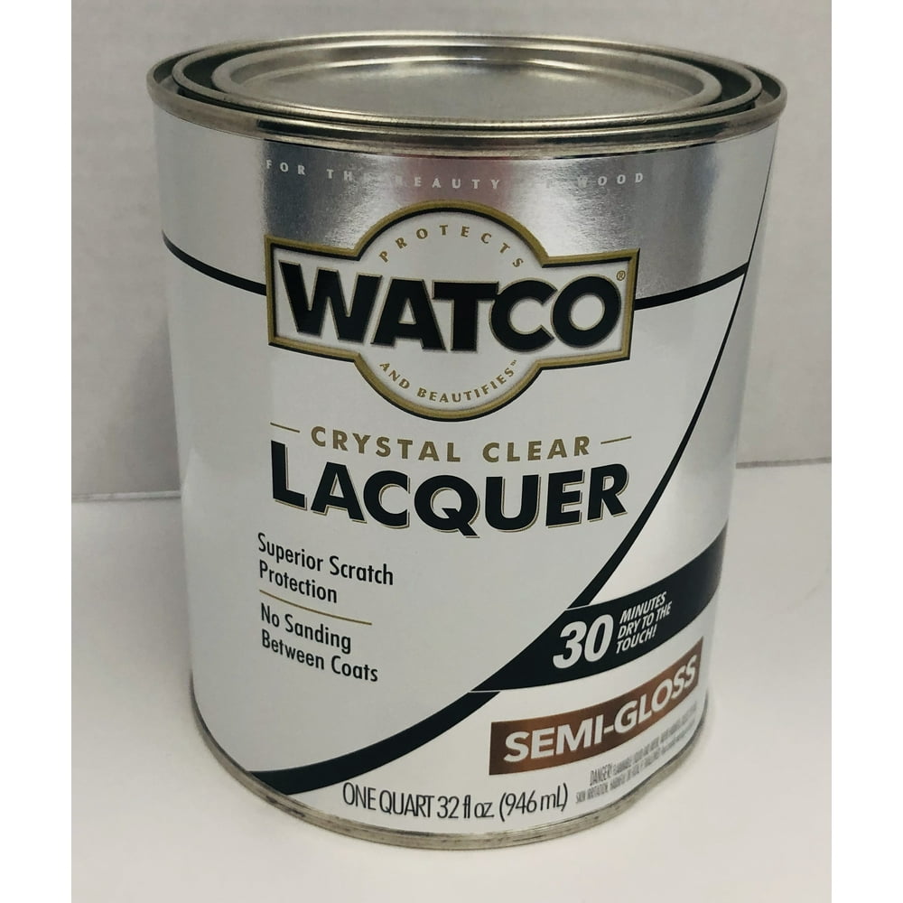 Clear, Watco Lacquer Semi-Gloss Wood Finish, Quart - Walmart.com