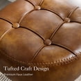 thumbnail image 4 of Dycanpo 360° Swivel Vanity Stool, Adjustable Height, Faux Leather Brown, 4 of 8