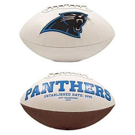 Carolina Panthers Full Size Embroidered Signature Series Football - Pre 2015 Cha