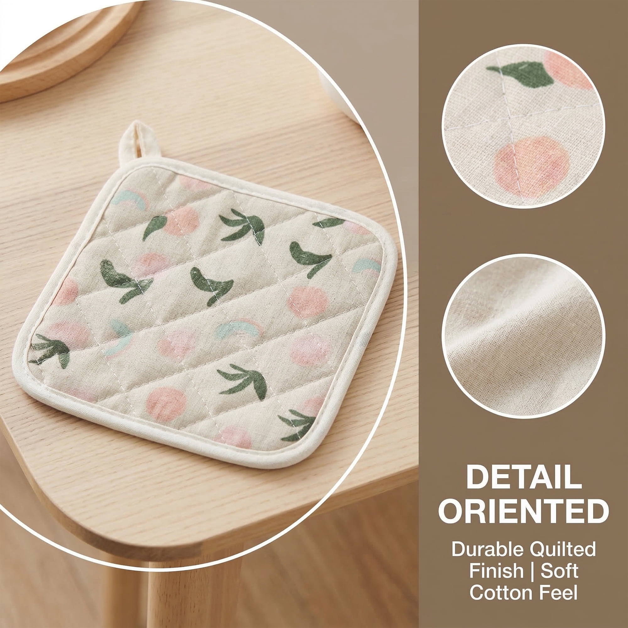 Unique Bargains Durable Heat Resistant Non-Slip Pot Holders for Cooking Coffee B 6Pcs