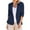 Dark Blue, variant on Meichang Cotton Linen Blazer Jacket for Women 3/4 Sleeve Button Open Front Cardigans Plus Size Solid Bussiness Casual Jacket with Pockets Green XXXXXL