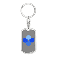 thumbnail image 1 of OK Blockchain (OKB) Crypto-Monnaie Acier Inoxydable Ou 18k or Premium Pivotant Chien Tag Porte-Clés, 1 of 8