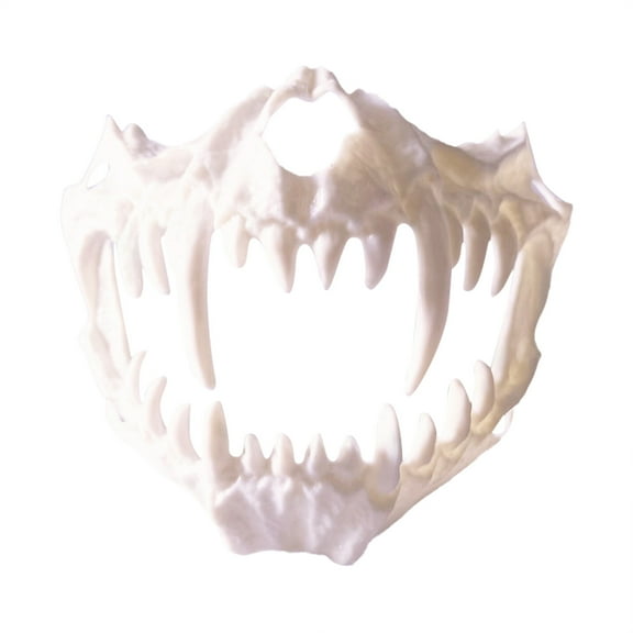 RUIG Half Face Tiger 𝗠𝗮𝘀𝗸 - Samurai Yaksha Dragon God Halloween Cosplay Prop, Lightweight Latex Costume Accessory for Adults