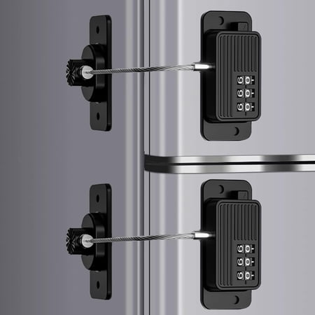 ABCISI Heavy Duty Combination Refrigerator Lock (2 Pack) - Cabinet Locks Baby Proofing, No Drilling Adhesive Fridge Locks, for Fridge, Cabinets, Drawers, Window and Child Safety Cabinet Lock
