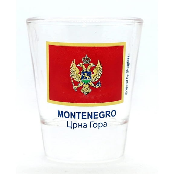 Montenegro Flag shot glass