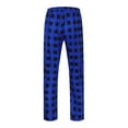 thumbnail image 5 of Caqnni Men's Flannel Pajama Pants, Comfortable Woven Sleepwear Bottoms, Soft Flannel Sleep Pants, Lounge Pants For Men Flannel Pajamas (A05-Blue,S), 5 of 8