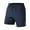 Dark Blue, variant on Busydd Mens Gym Shorts Summer Solid Color Biker Shorts Fashion Breathable Athletic Shorts Elastic Waist Drawstring Workout Shorts with Zipper Pockets