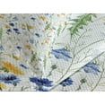 thumbnail image 4 of Ambesonne Nature Quilted Bedspread Set 3 Pcs, Poppies Daisies Rural, King Size, Pale Green Yellow Blue, 4 of 5
