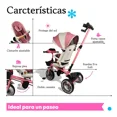 thumbnail image 2 of The Baby Shop Triciclo Rosa Infantil Evolutivo Carriola P/ Bebé 3 En 1 Tr-996, 2 of 4