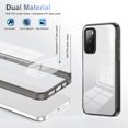 thumbnail image 2 of Compatiable with Samsung Galaxy S20 FE Case Clear, Transparent Crystal Shockproof Phone Case, Slim Anti-Scratch Hard PC + Soft TPU Back Protective Cover Bumper Non-Slip Design, Black, 2 of 8