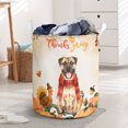 thumbnail image 3 of Happy Thanksgiving Bullmastiff with Turkey Pumpkins Autumn Vibes Foldable Laundry Basket Dog Lover Organizer Storage with Handles - 12018, 3 of 5