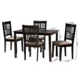 thumbnail image 3 of Baxton Studio Deanna Beige Fabric and Dark Brown Wood 5-Piece Dining Set, 3 of 14