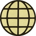 thumbnail image 1 of Ahgly Company Tapis d'Intérieur Rond Lavable en Machine Jaune Moutarde Transitionnel, 4 Pieds Rond, 1 of 7