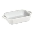 thumbnail image 1 of STAUB Céramique Ceramique Plat de Four Rectangulaire en 400 ml, Blanc, 1 of 3