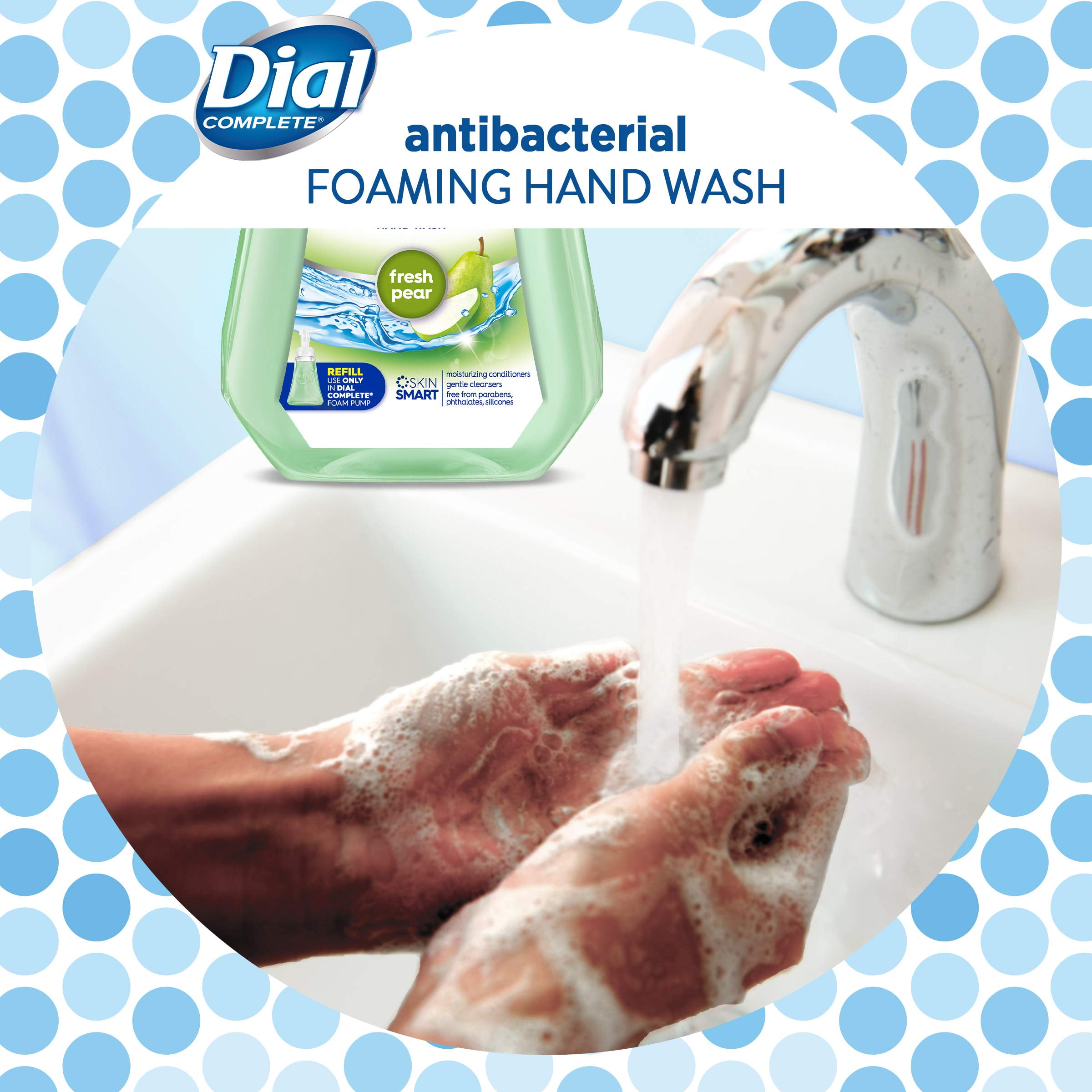 Dial Complete Antibacterial Foaming Hand Soap Refill Fresh Pear 32 Fl Oz. Walmart