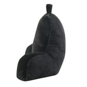 Mainstays Faux Fur Plush Backrest Pillow, Black
