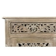 thumbnail image 5 of Taran Designs Monte 6-drawer 2-door Carved Solid Wood Sideboard in Gray, 5 of 8