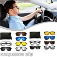thumbnail image 4 of MultiFunctional Magnetic Sunglasses UV400 Polarized - 5 Replacement Lenses, Lightweight & Comfortable, Aluminum-Magnesium Frame, Night Vision Perfect for Men, 4 of 7