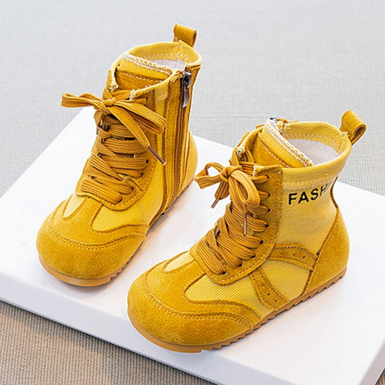 gcong Girls Ankle Boots Lightweight Non-slip desert Boots Military