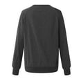 thumbnail image 4 of Chandail de Noël Abordable Corashan Chandail de Noël Laid Blouses à Manches Longues pour Femmes Décontracté Col Rond Chemise Blouse Imprimée Hauts Coupe Ample Automne Gris, G, 4 of 4
