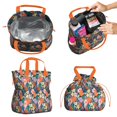 thumbnail image 2 of Pioneer Flower Floral Print Pattern Drawstring Lunch Bag Women - Drawstring Lunch Bag Insulated for Work Office - Stain-Resistant Large Lunchbags for Women with Multi-Pockets, 2 of 6