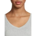 thumbnail image 4 of Time and Tru Women's V-Neck T-Shirt with Short Sleeves, 4 of 5