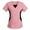 Pink, variant on Colorblock Stretch Scrubs Tops - Womens V Neck Nurse Uniform Short Sleeve Loose Fit Medical Shirt Workwear